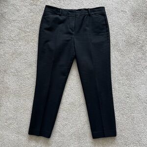 Ann Taylor Signature 24" Ankle Textured Black Dress Pants Sz 10P Office Workwear